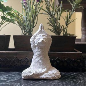 Yoga Sloth Statue, meditating animal art, handmade Sloth decor, Zen, Namaste, Grateful, thankful, prayerful, peace love and light