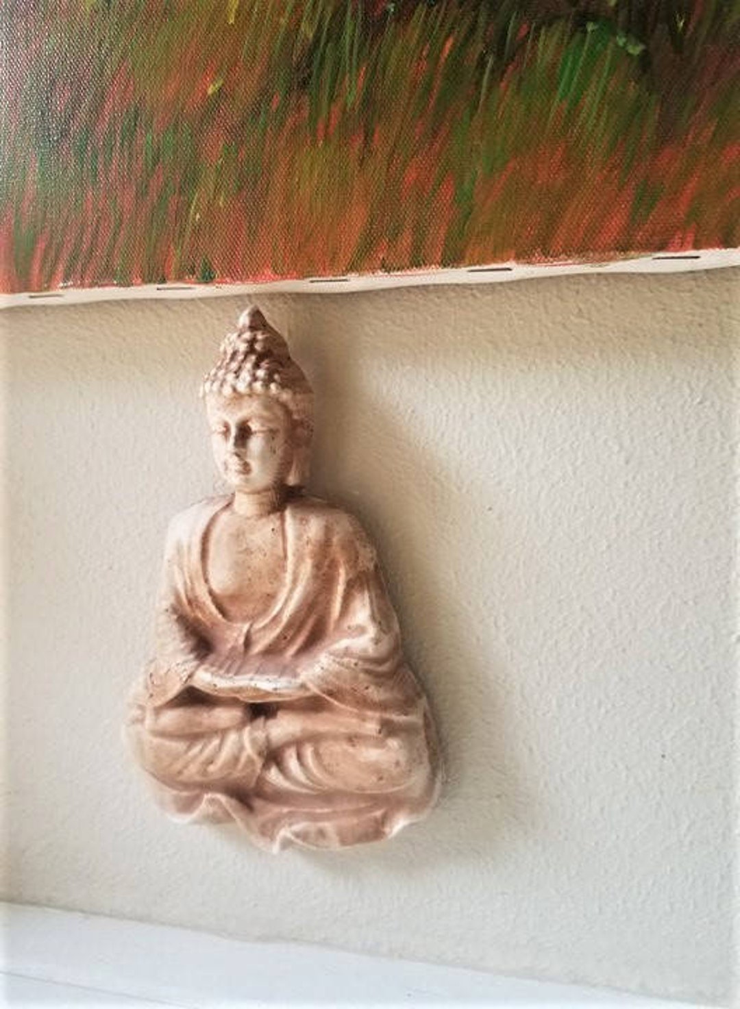 Buddha Sculpture, Wall Hanging Thai Buddha Sculpture, Enlightenment