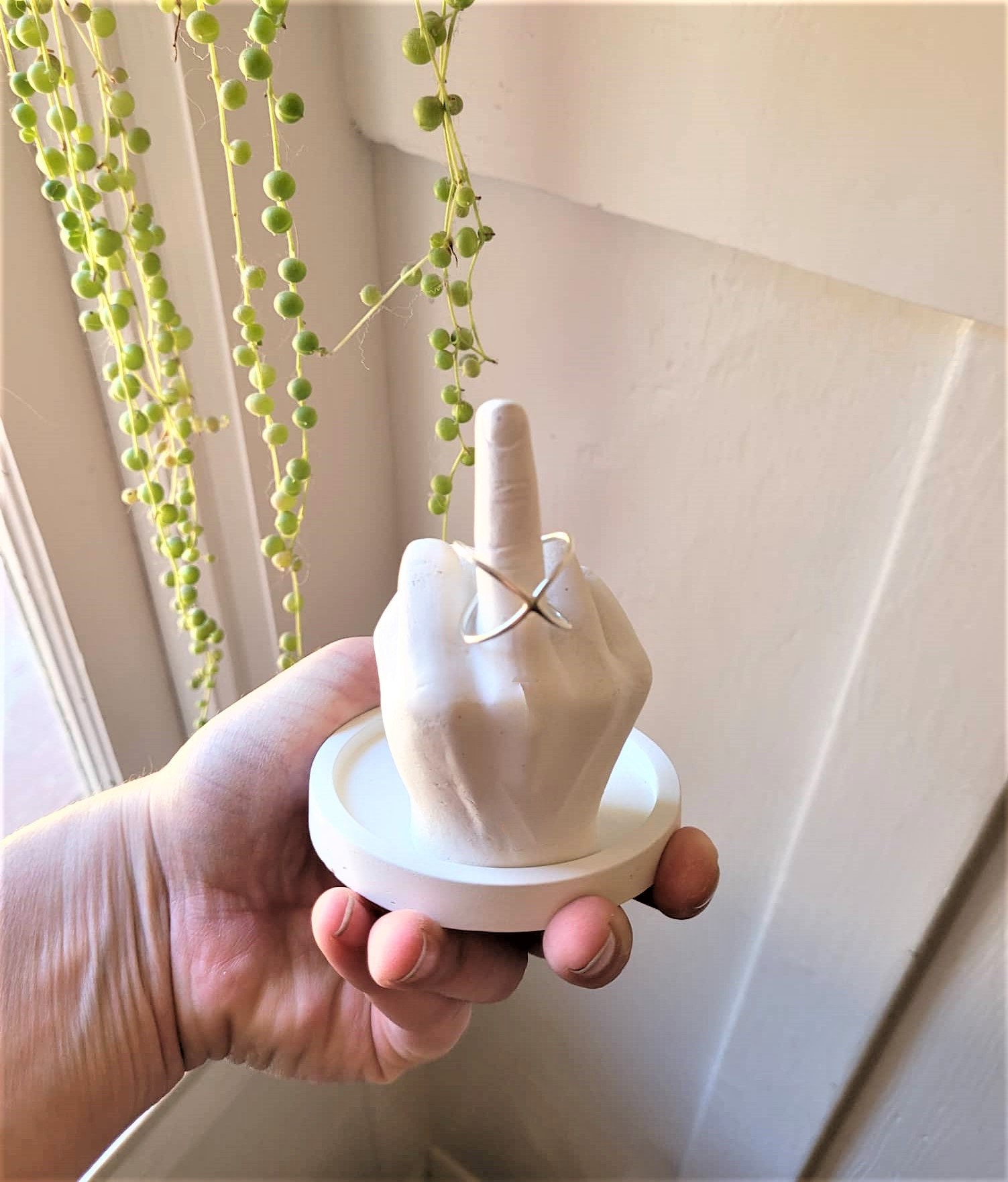 Middle finger 2024 jewelry holder