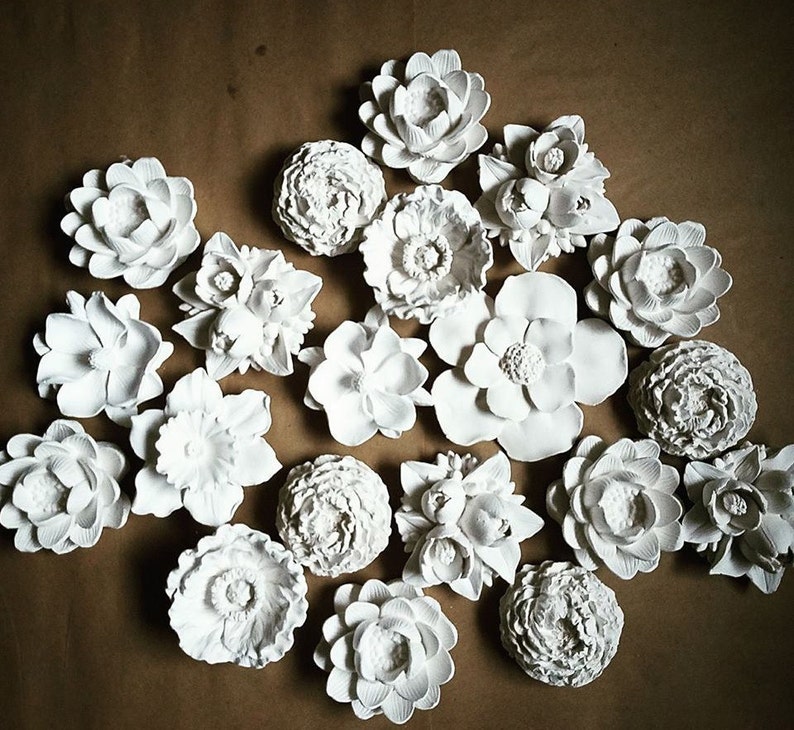 Wall Hanging Flowers Sculptures Floral Art Spring Decor Etsy
