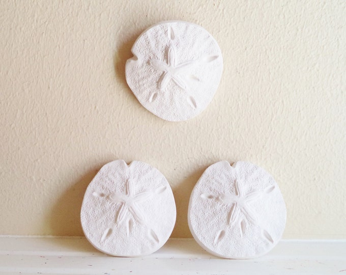 Sand dollar wall sculptures, nautical decor, beach house decor, sea shells, Valentines day, beachy art, good luck gift, handmade shells