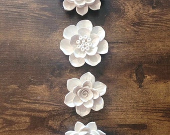 Wall hanging Lotus flower sculptures, wall flower decor, handmade wall flowers, Lotus dift, Mothers day gift, floral art