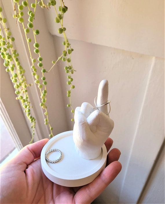 Plastic Ring Holder Hand for Home Decor