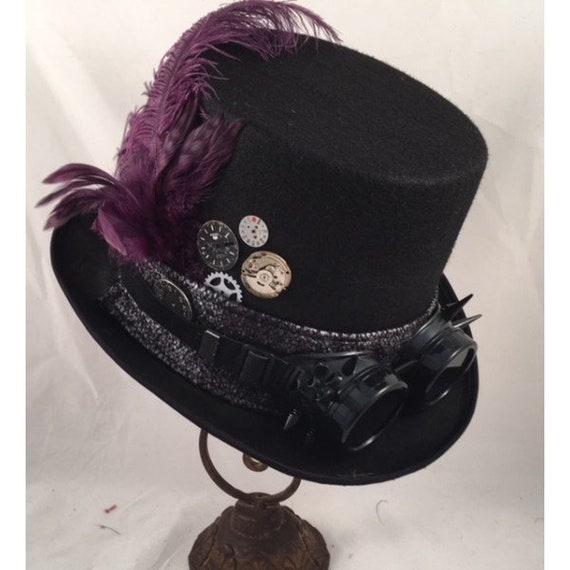 Verbazingwekkend STEAMPUNK TOP HATS Steampunk ShopTall Top Hat Black Top | Etsy AG-91