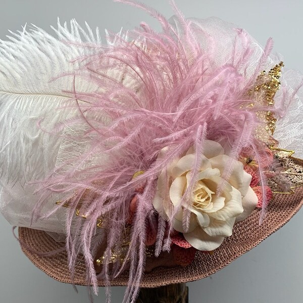 Edwardian Hat Burgundy, Victorian Hats for Women, Ascot Hat, Kentucky Derby Hats for Women, Victorian Hat Women, Titanic Hat