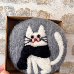Felt soap, cat lover gift, Natural Felted Soap, homemade soap, felted soap, cat soap