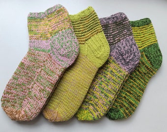 Size 38-39 EU/6 1/2-8 women 5 1/2-7 men US  Hand knitted lambswool socks/Knitted wool socks/Leg warmers/Home accessories