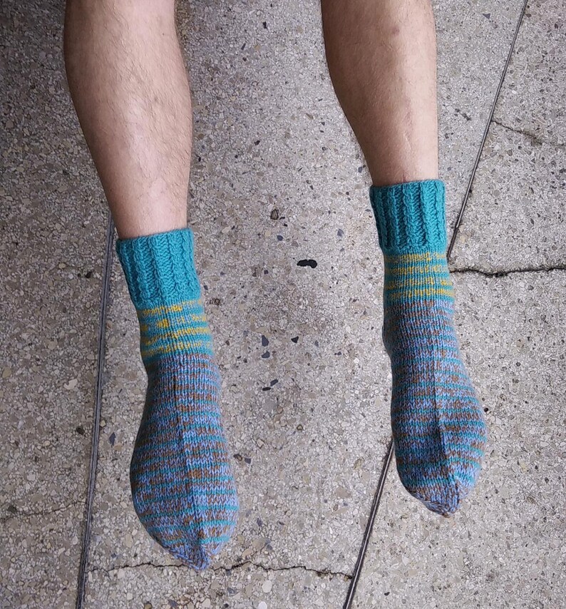 Size 44-45 EU Hand knitted lambswool socks