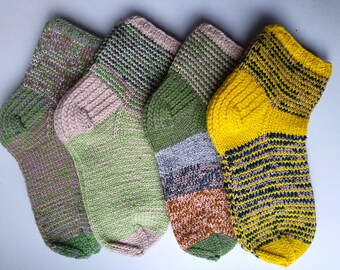 Taille 37-38 EU/6-7 femmes 5-6 hommes US Chaussettes en laine d'agneau tricotées à la main