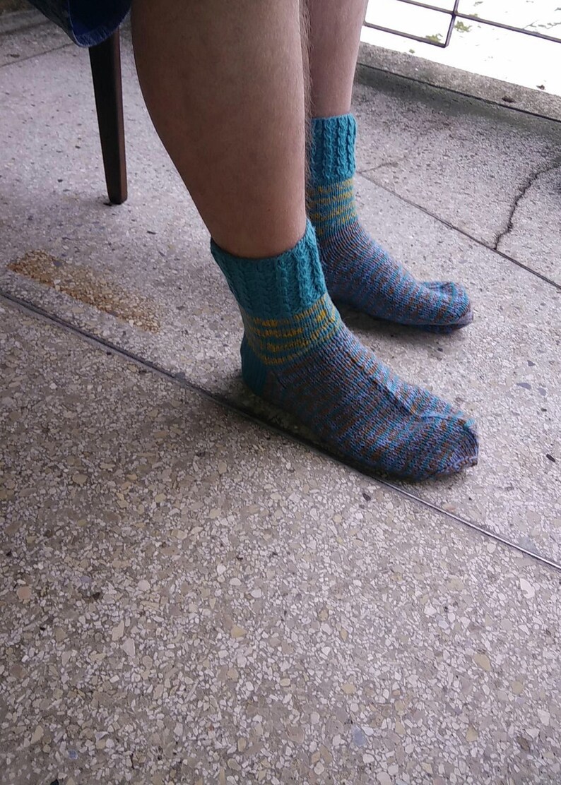 Size 44-45 EU Hand knitted lambswool socks