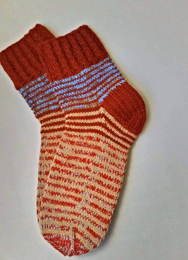 Size 43-44 EU Hand knitted lambswool socks