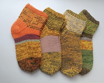 Taille 37-38 EU/6-7 femmes 5-6 hommes US Chaussettes en laine d'agneau tricotées à la main