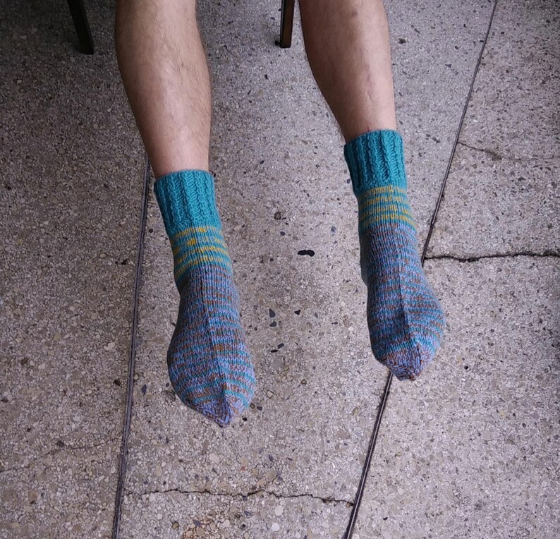 Size 44-45 EU Hand knitted lambswool socks