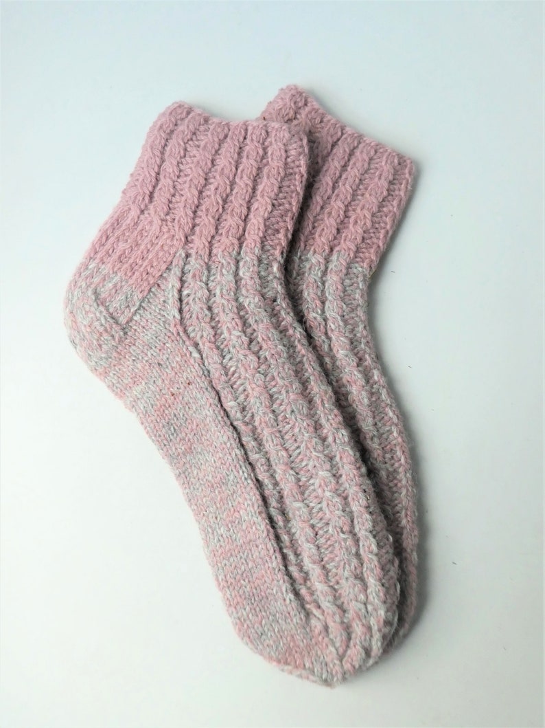 Size 40-41 EU Hand knitted lambswool socks image 5