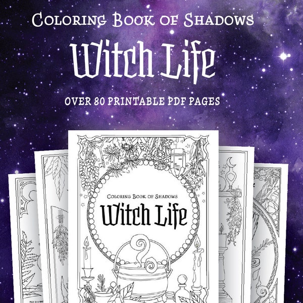 Coloring Book of Shadows: Witch Life