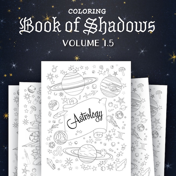 Book of Shadows Colouring - Etsy