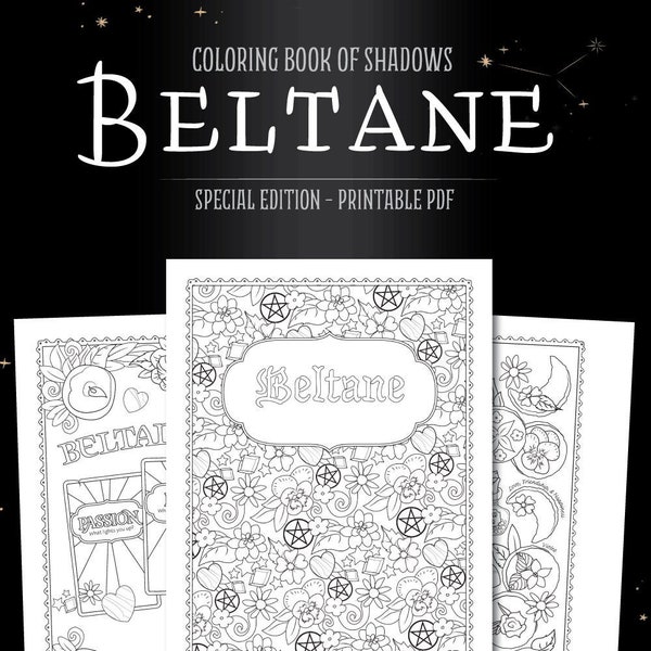 Coloring Book of Shadows: Beltane Special Edition Printable PDF
