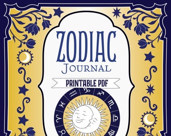 Zodiac Journal PRINTABLE PDF — Coloring Book of Shadows