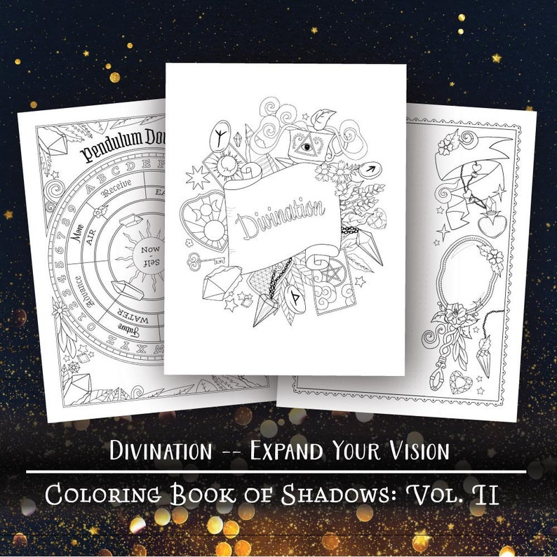 Download A5 Vol Printable Pdf Grimoire Coloring Book Of Shadows Ii Drawing Illustration Art Collectibles Menestys Consulting Fr