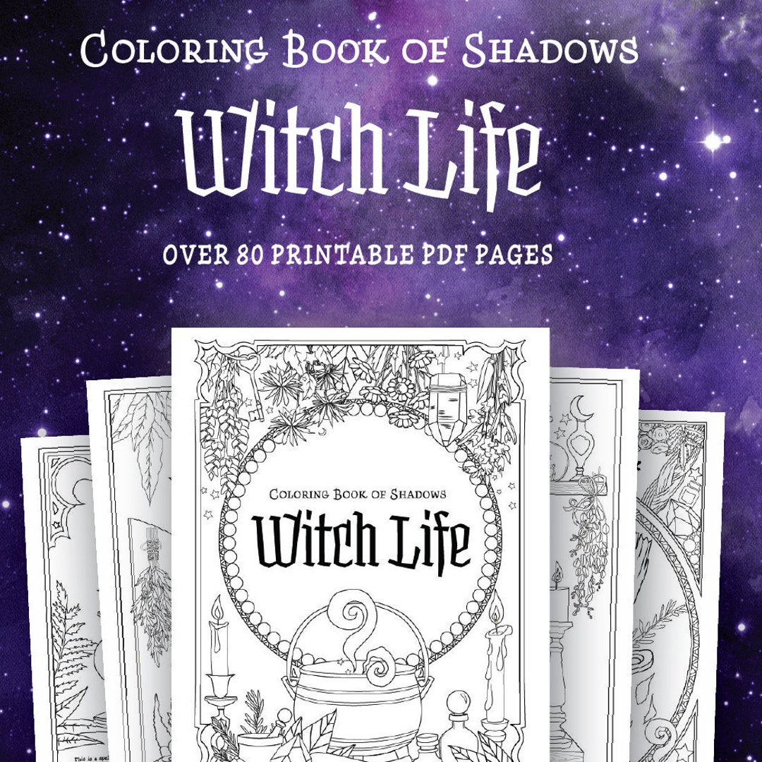 Coloring Book of Shadows: Witch Life - Etsy