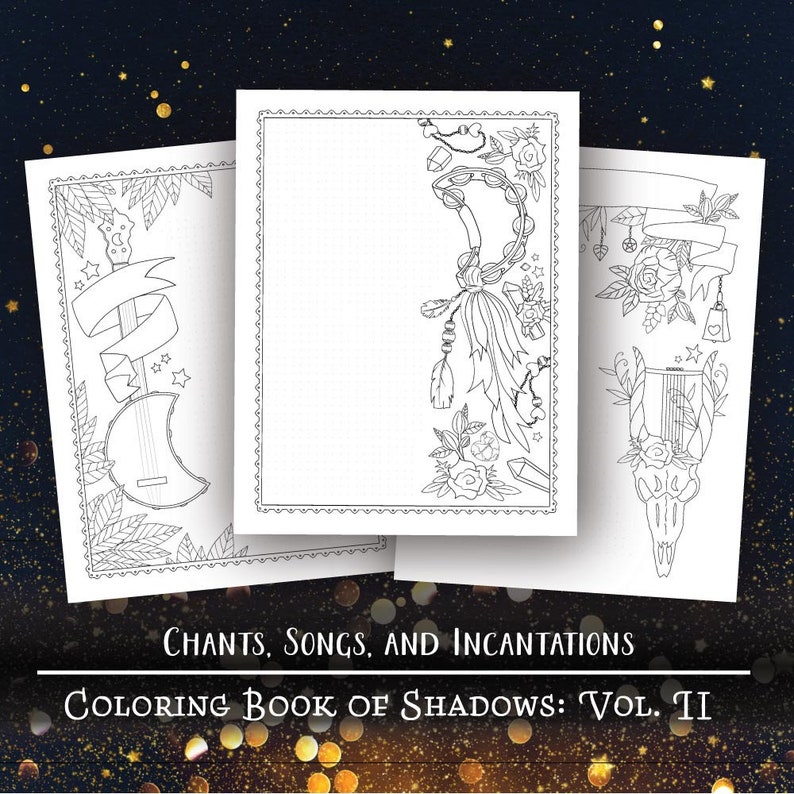 Download Coloring Book of Shadows: Vol. II Printable PDF Grimoire | Etsy
