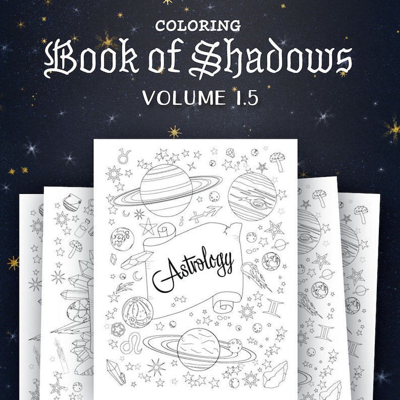 Download Coloring Book of Shadows: Vol. 1.5 Printable PDF Grimoire | Etsy