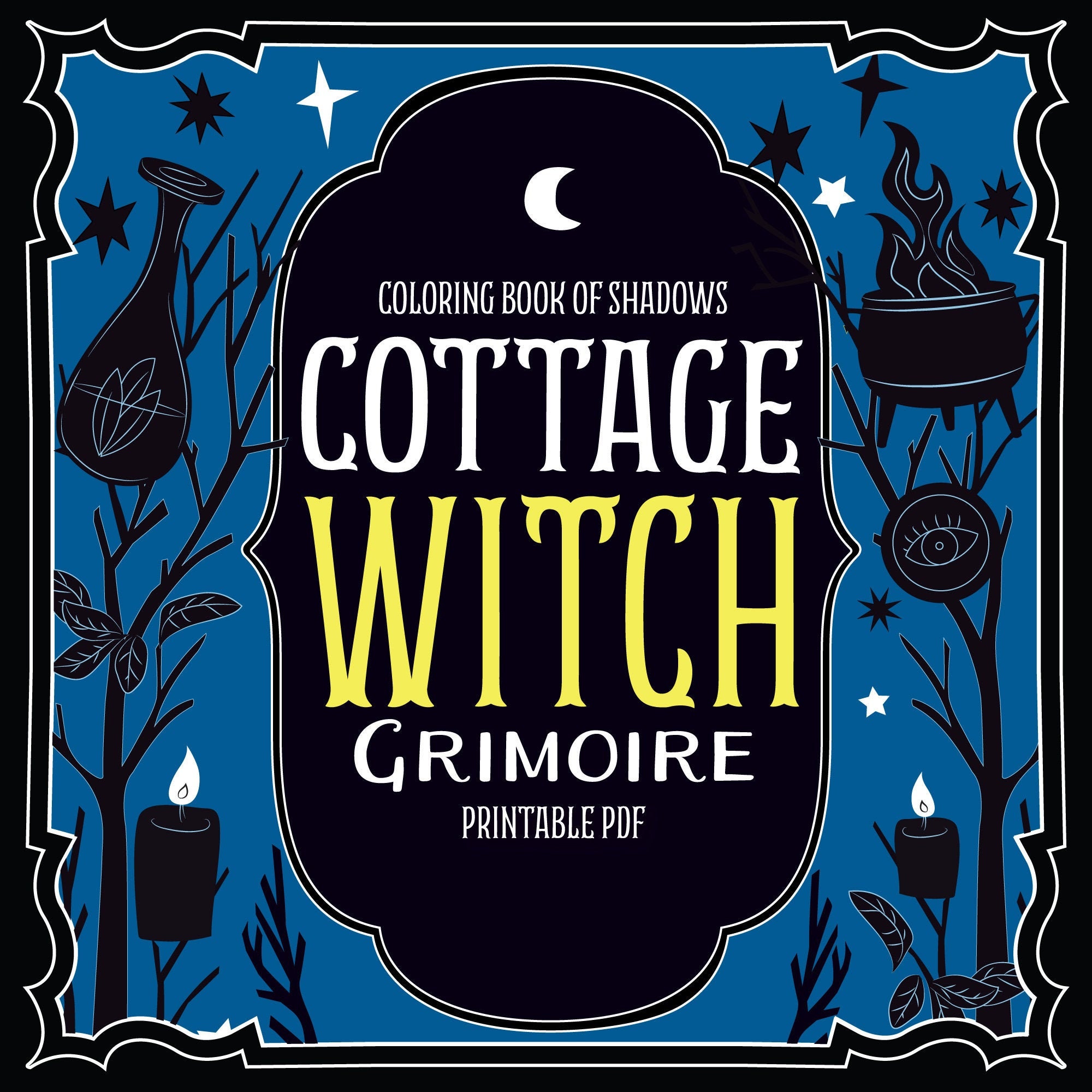 Download Coloring Book Of Shadows Cottage Witch Grimoire Book Of Etsy