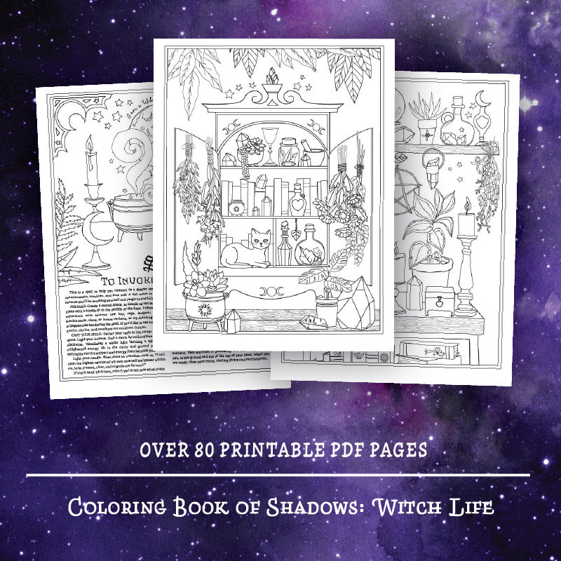 Coloring Book of Shadows: Witch Life - Etsy Canada