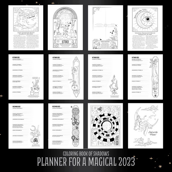 Coloring Book of Shadows: Planner for a Magical 2024 [Book]
