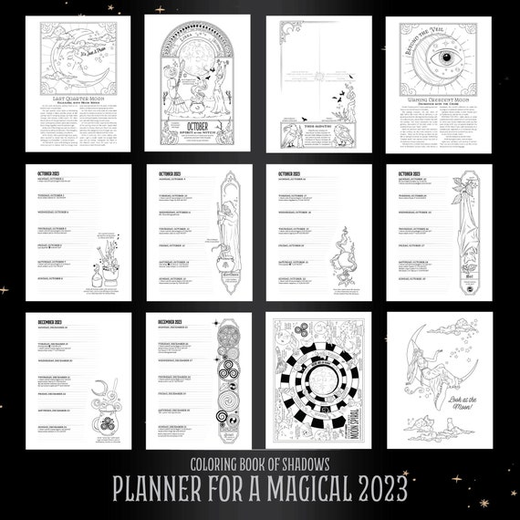 Coloring Book of Shadows: Planner for a Magical 2024