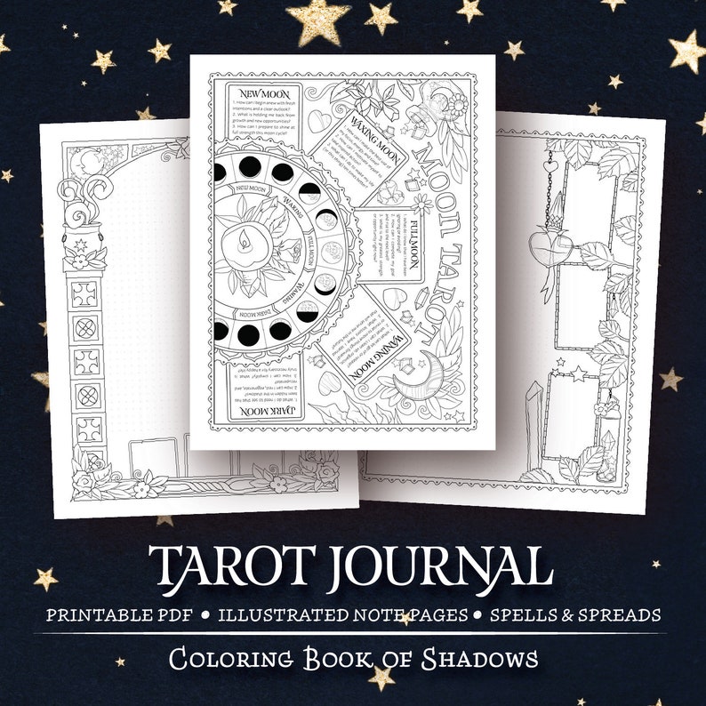 Coloring Book of Shadows: Tarot Journal | Etsy