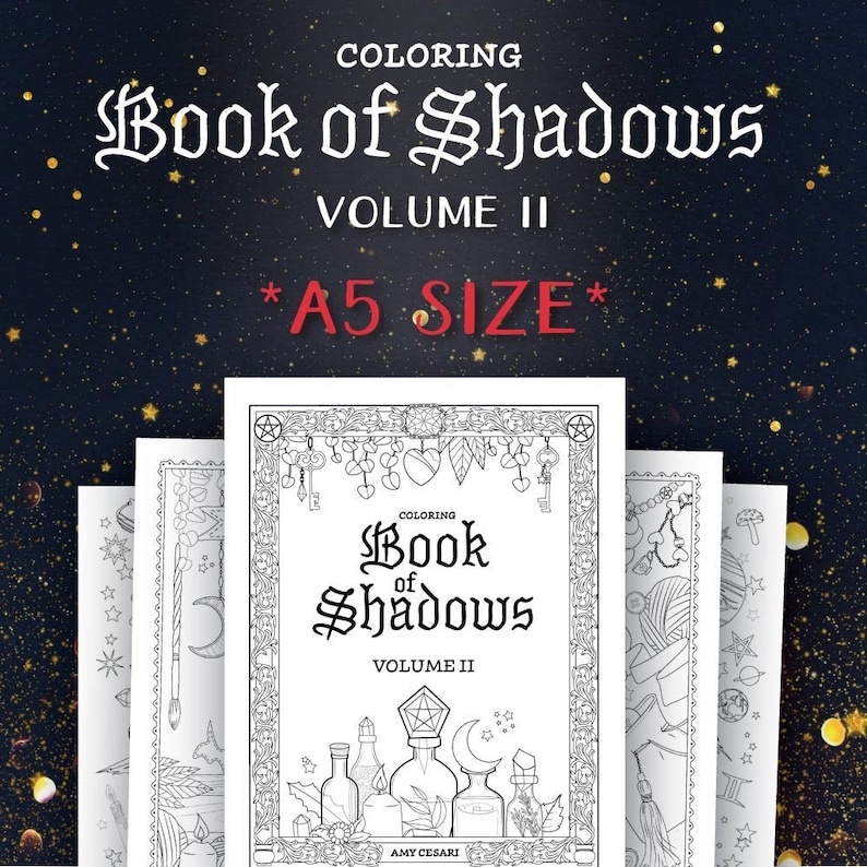 Download Coloring Book of Shadows: A5 Vol. II Printable PDF | Etsy