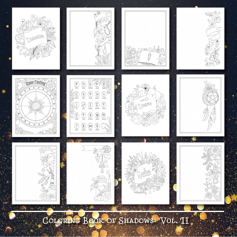 Download Coloring Book of Shadows: A5 Vol. II Printable PDF | Etsy