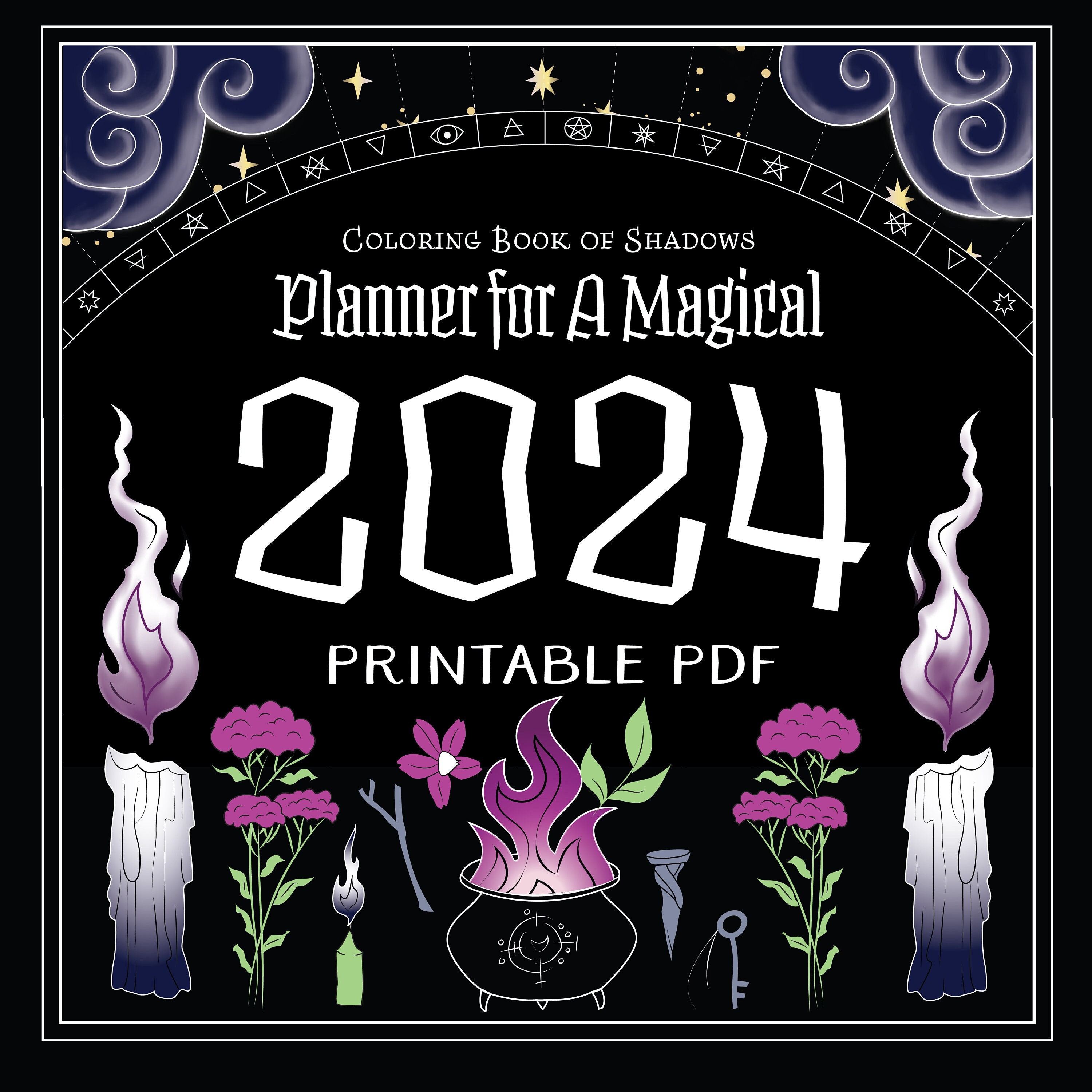 Wicca Calendar 2024 Coloring Book Joli Rowena