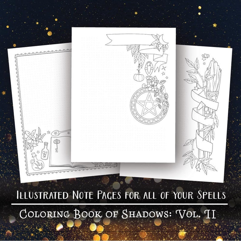 Coloring Book of Shadows: Vol. II printable PDF Grimoire - Etsy