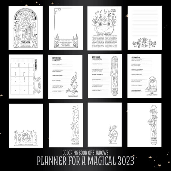 Coloring Book of Shadows: Planner for a Magical 2024 