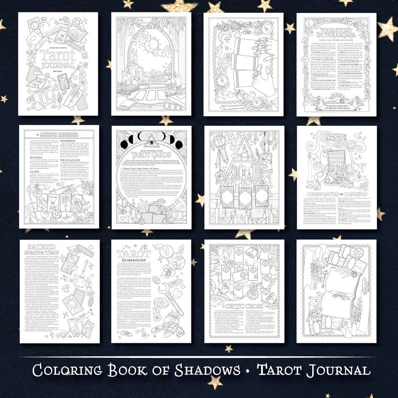 Download Coloring Book of Shadows: Tarot Journal | Etsy
