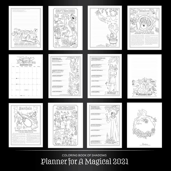 Planner For A Magical 2021 Printable Pdf Grimoire Etsy