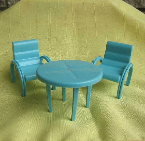 Vintage Marx Plastic Dollhouse Doll House Patio Set Sundeck