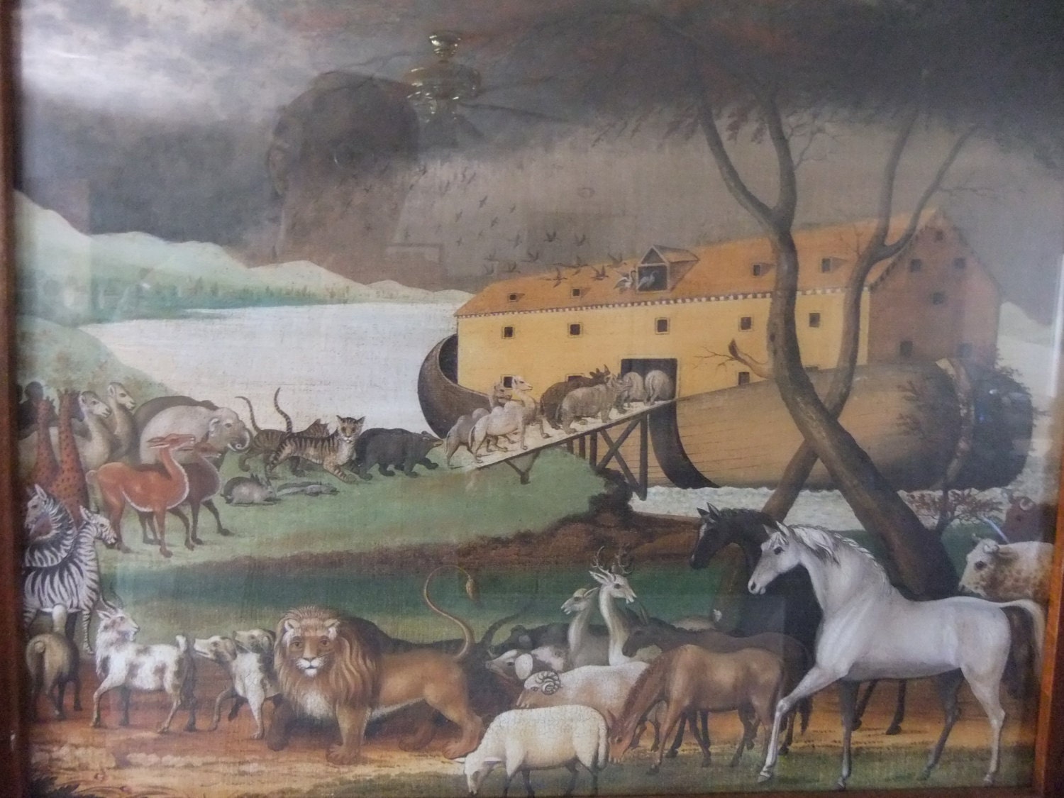 Large Noah's Ark by Edward Hicks Framed Print in Wide | Etsy