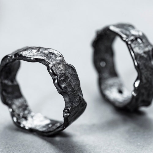 Viking Wedding Rings Set Silver Alternative Braid Bands Etsy