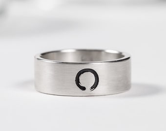 Enso Sterling Silver Ring: Zen Buddhist Jewelry, Handmade