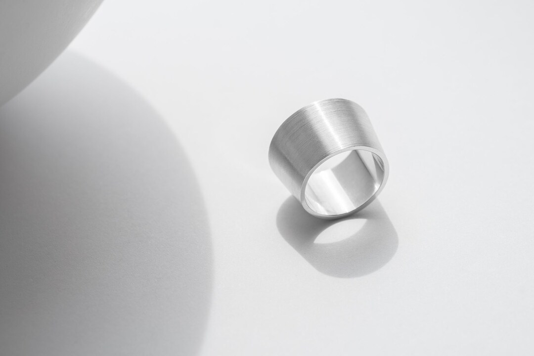 Geometric Sterling Silver Cone Ring: Contemporary Statement Jewelry - Etsy