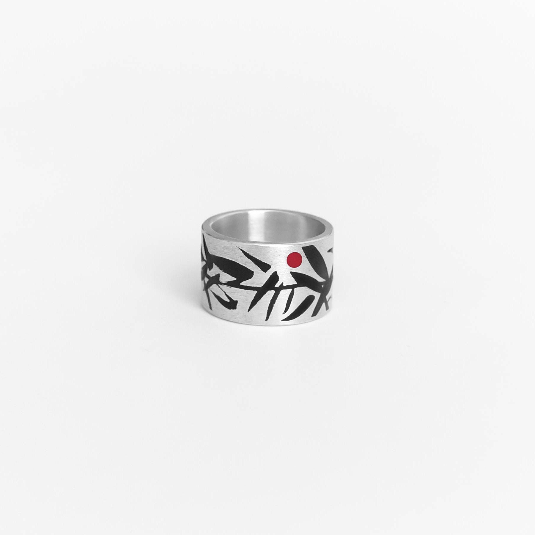Bamboo Sterling Silver Ring: Japanese Enamel Plant Ring - Etsy