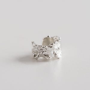 Coral reef ear cuff Reef ear cuff Basic ear cuff Silver ear cuff Light silver ear cuff Dark silver ear cuff Beach jewelry Beach ear cuff