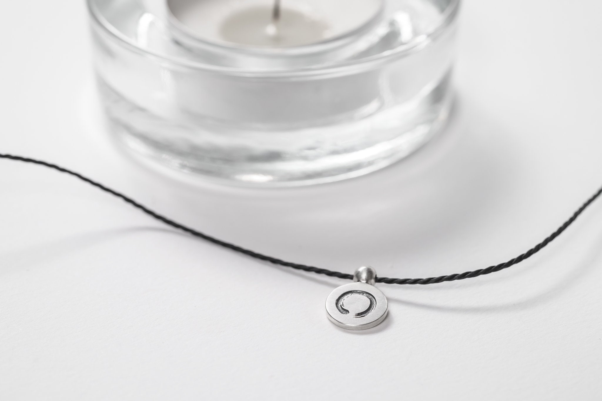 Claddagh Gold Sterling Silver Japanese Enso Circle Pendant - Zen Symbol Jewelry