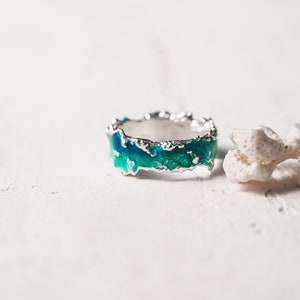 Blue Wave Ring: Sterling Silver Artisan Jewelry - Etsy