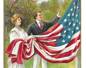 Raise the Flag Memorial Day Postcard, c. 1910