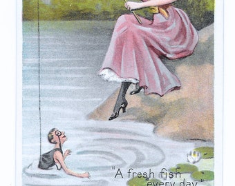 GERESERVEERD VOOR ADRIENNE - Ansichtkaart Vangst van de Dag, 1908