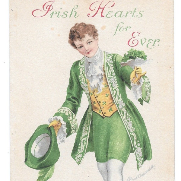 RESERVED FOR SUZIE - Clapsaddle Handsome Man St Patrick's Day Postcard, c. 1910